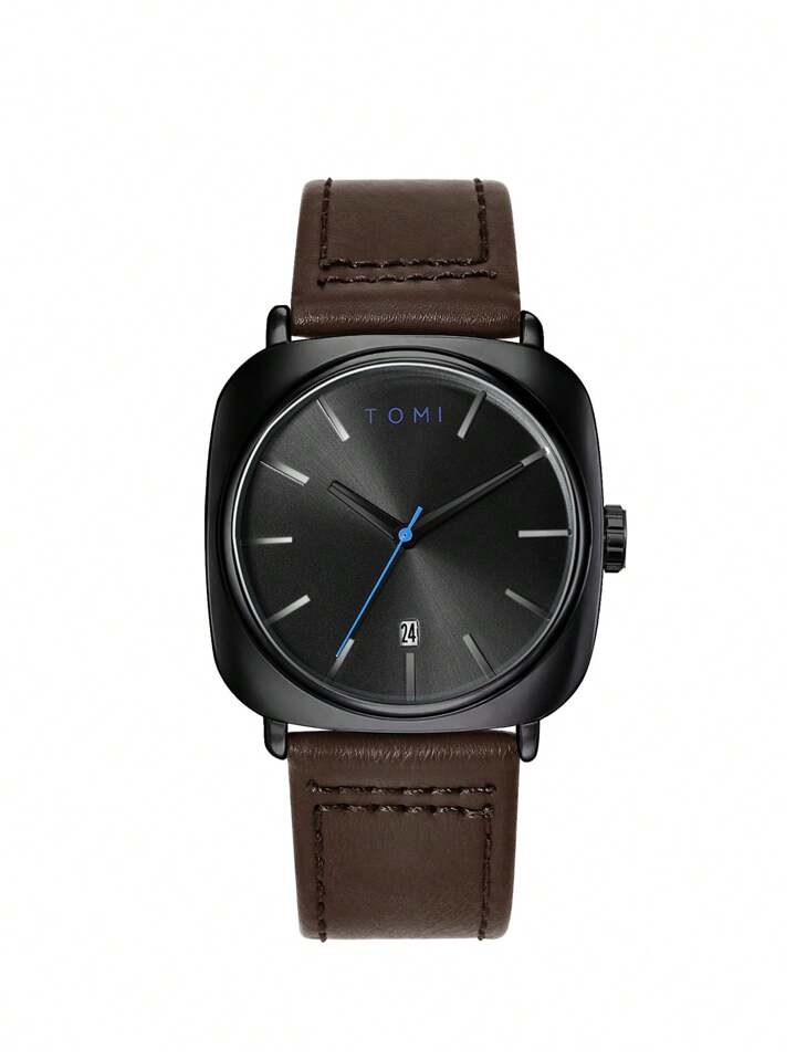 TOMI T-084 Quartz Date Business Class Strap Watch